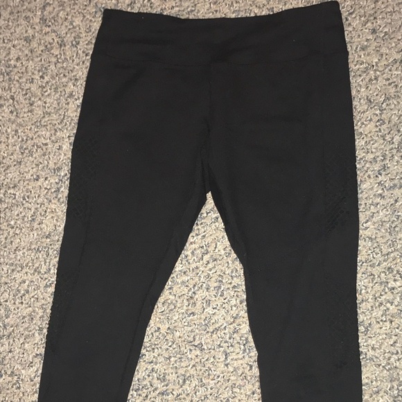 Zella Mesh Black Leggings - Picture 1 of 4